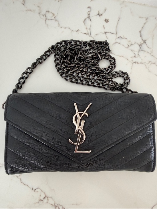 Yves Saint Laurent Handbags - YSL Black wallet on chain